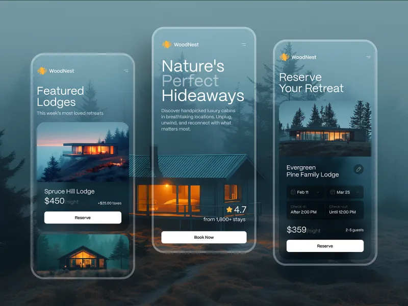 تطبيقات السفر والمواصلات UI design #1748