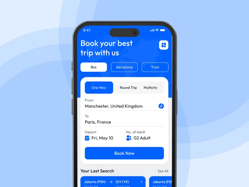 تطبيقات السفر والمواصلات UI design #1756