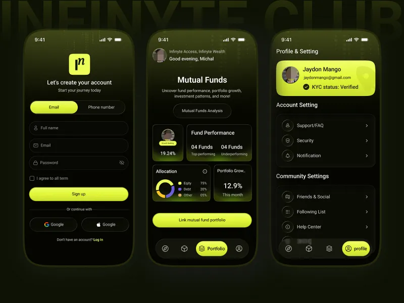 تطبيقات المالية والبنوك UI design #1816