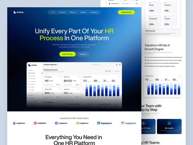 مواقع الشركات UI design #1823