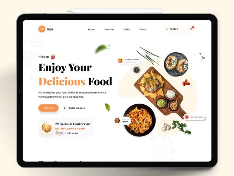 مواقع الطعام والمطاعم UI design #2256