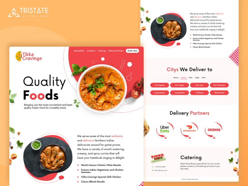 مواقع الطعام والمطاعم UI design #2259