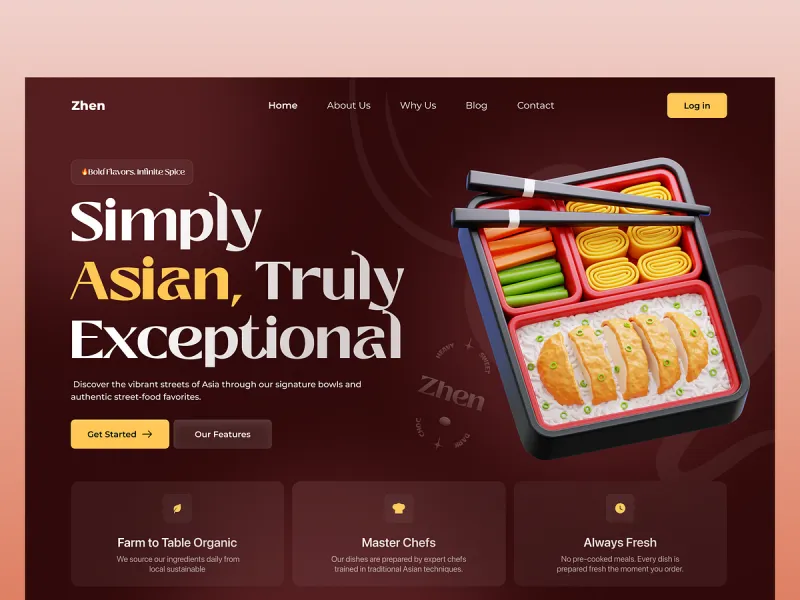 مواقع الطعام والمطاعم UI design #2260