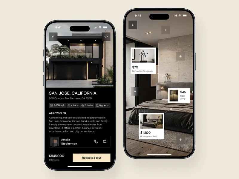 تطبيقات العقارات UI design #2357