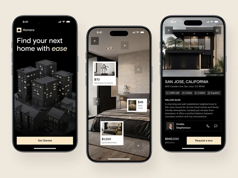 تطبيقات العقارات UI design #2359
