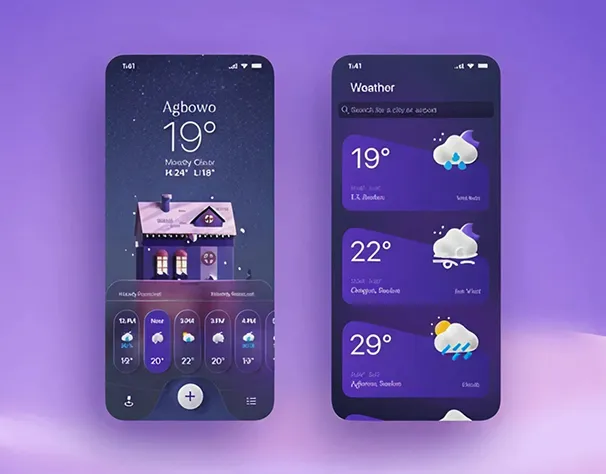 تطبيقات الطقس والأخبار — تصميم #2564