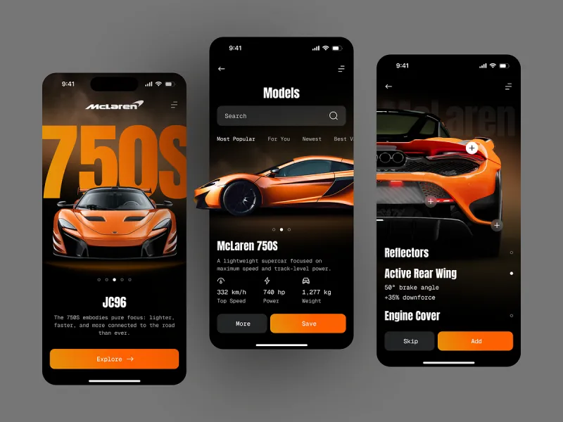 تطبيقات السيارات — تصميم #2614