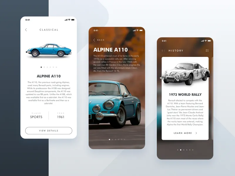 تطبيقات السيارات — تصميم #2617
