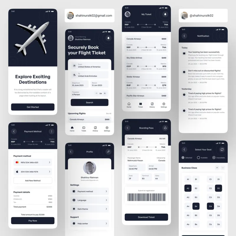 تطبيقات السفر والمواصلات — تصميم #4076